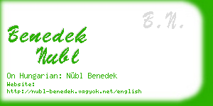 benedek nubl business card